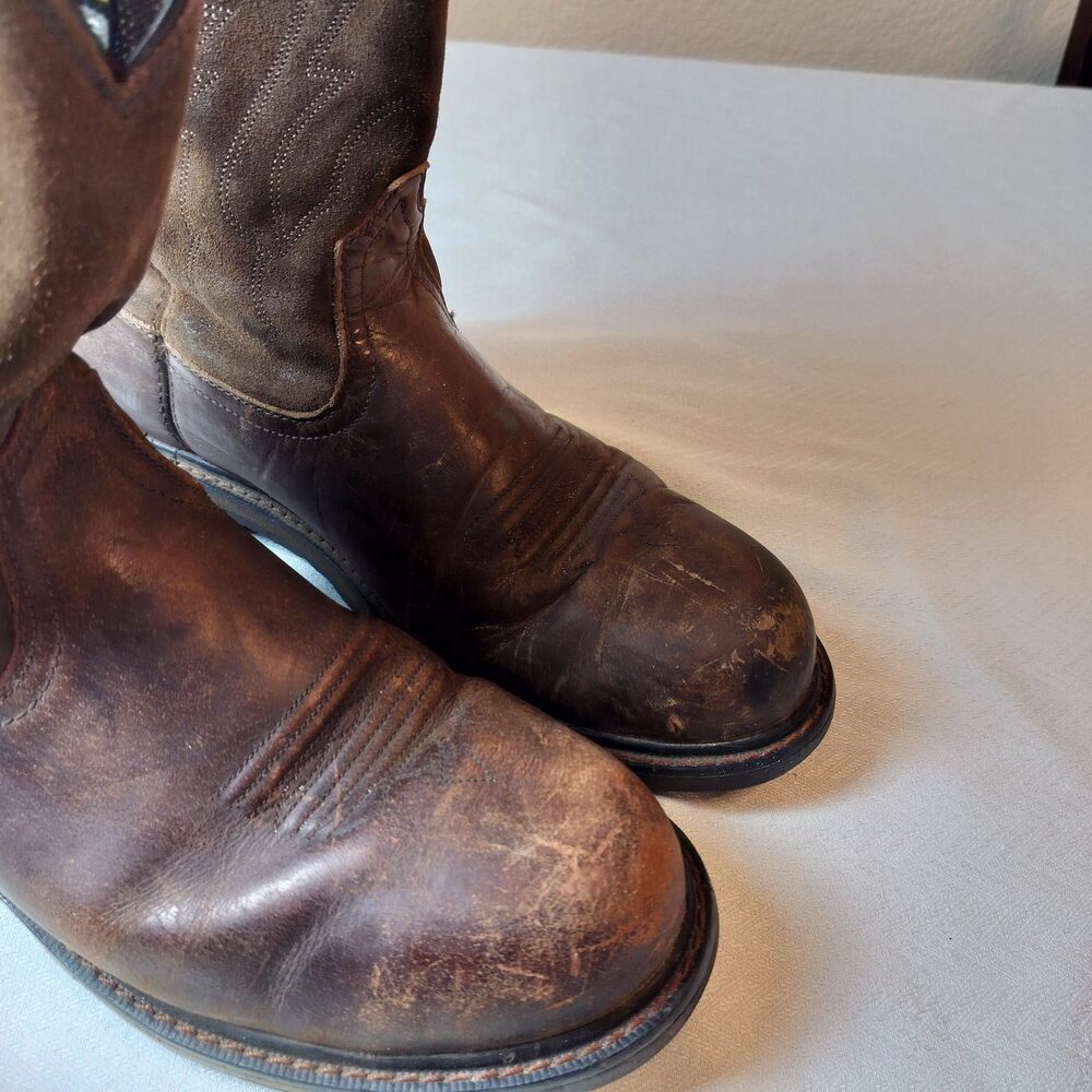 Men's Ariat Steel Toe Groundbreaker Work Boots. Size 12 Regular Width - Picture 4 of 9